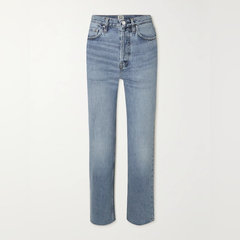 TOTEME Regular Fit Denim Straight High-Rise Jeans Size 25 - Petite Fit